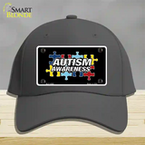 Autism Awareness Novelty License Plate Hat Sign Cotton / Charcoal