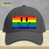 Smiley Face Novelty License Plate Hat Cotton Charcoal