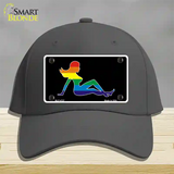 Mud Flap Girl Novelty License Plate Hat Cotton Charcoal