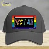 Yes I Am Novelty License Plate Hat Cotton Charcoal