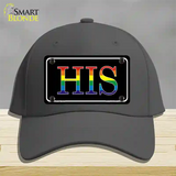 His Rainbow Novelty License Plate Hat Cotton Charcoal
