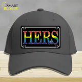 Hers Rainbow Novelty License Plate Hat Cotton Charcoal