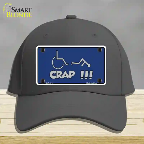 Handicap Crap Logo Novelty License Plate Hat Cotton / Charcoal