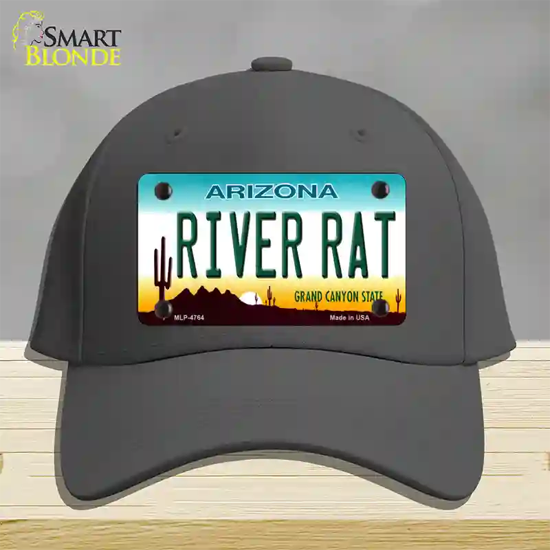 River Rat Arizona Novelty License Plate Hat Cotton / Charcoal