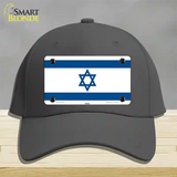 Israel Flag Novelty License Plate Hat Cotton / Charcoal