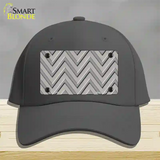 Grey Light Grey Large Chevron Novelty License Plate Hat Cotton / Charcoal