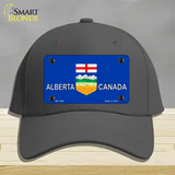 Alberta Canada Novelty License Plate Hat Cotton / Charcoal