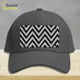 Grey Black Chevron Novelty License Plate Hat Cotton / Charcoal