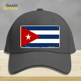 Cuba Flag Novelty License Plate Hat Cotton / Charcoal