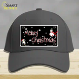 Merry Christmas Novelty License Plate Hat Cotton / Charcoal