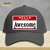 Awesome Novelty License Plate Hat Cotton / Charcoal