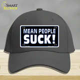 Mean People Suck Novelty License Plate Hat Cotton / Charcoal