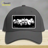 Skulls Novelty License Plate Hat Cotton / Charcoal