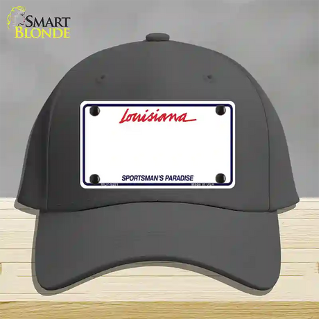Louisiana Sportsman Blank Plate Novelty License Plate Hat Cotton / Charcoal