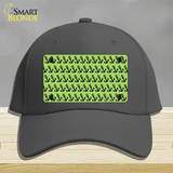 Lime Green Black Anchor Novelty License Plate Hat Cotton / Charcoal