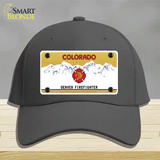 Denver Fire Fighter Novelty License Plate Hat Cotton / Charcoal