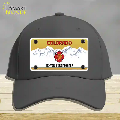 Denver Fire Fighter Novelty License Plate Hat Cotton / Charcoal