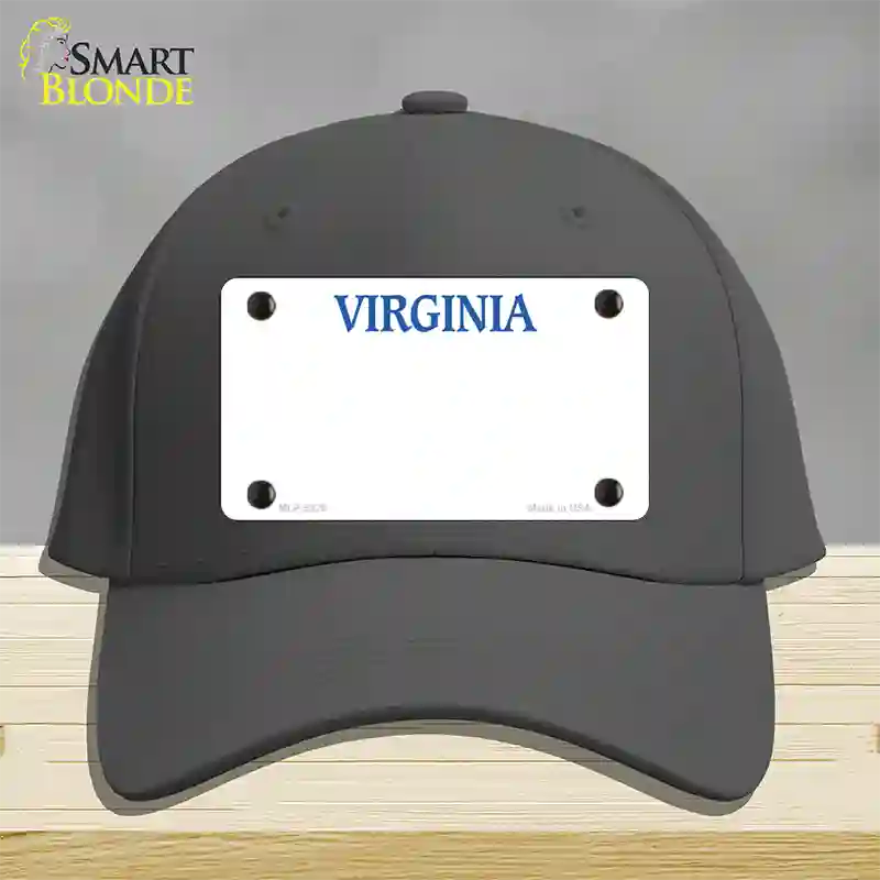 Virginia Old Dominion Blank Novelty License Plate Hat Cotton / Charcoal