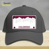 Colorado State Blank Novelty License Plate Hat Cotton / Charcoal