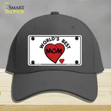 Worlds Best Mom Novelty License Plate Hat Cotton / Charcoal