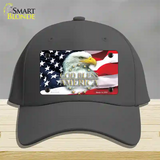 God Bless America Eagle Novelty License Plate Hat Cotton / Charcoal