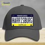 Harrisburg Pennsylvania State Novelty License Plate Hat Cotton / Charcoal