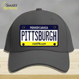 Pittsburgh Pennsylvania State Novelty License Plate Hat Cotton / Charcoal