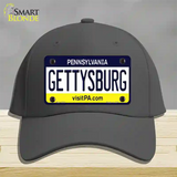 Gettysburg Pennsylvania State Novelty License Plate Hat Cotton / Charcoal