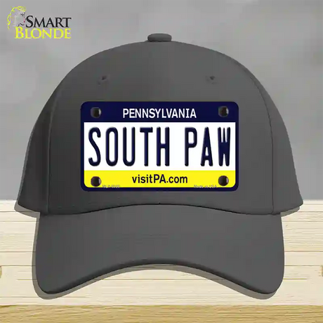 South Paw Pennsylvania State Novelty License Plate Hat Cotton / Charcoal