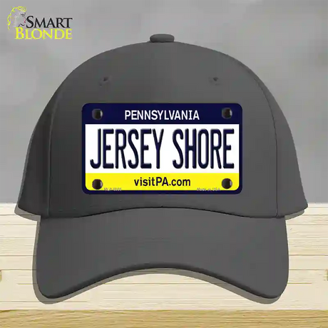 Jersey Shore Pennsylvania State Novelty License Plate Hat Cotton / Charcoal