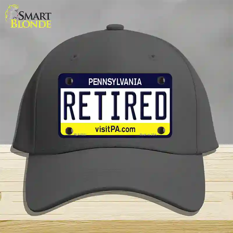 Retired Pennsylvania State Novelty License Plate Hat Cotton / Charcoal