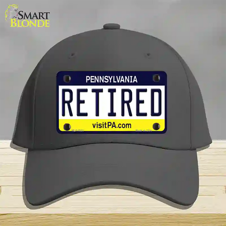 Retired Pennsylvania State Novelty License Plate Hat Cotton / Charcoal