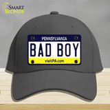 Bad Boy Pennsylvania State Novelty License Plate Hat Cotton / Charcoal