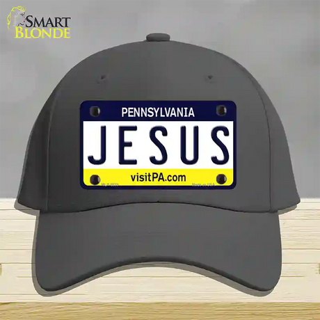 Jesus Pennsylvania State Novelty License Plate Hat Cotton / Charcoal