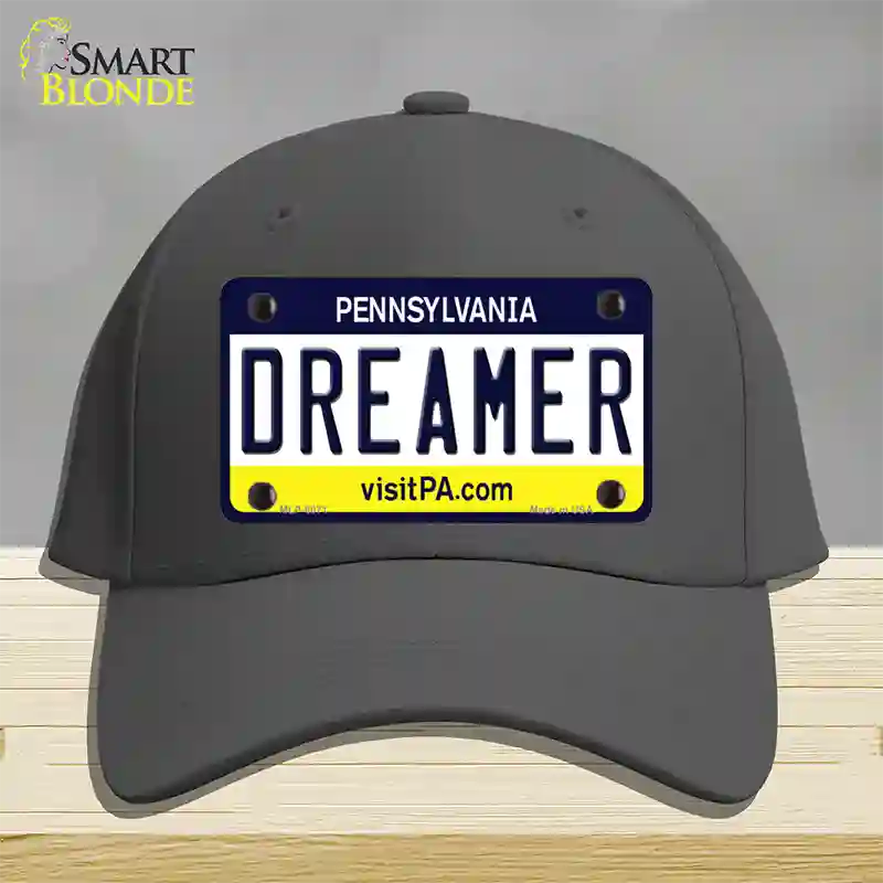 Dreamer Pennsylvania State Novelty License Plate Hat Cotton / Charcoal