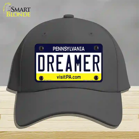 Dreamer Pennsylvania State Novelty License Plate Hat Cotton / Charcoal