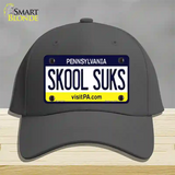 Skool Suks Pennsylvania State Novelty License Plate Hat Cotton / Charcoal
