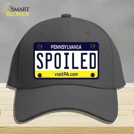 Spoiled Pennsylvania State Novelty License Plate Hat Cotton / Charcoal