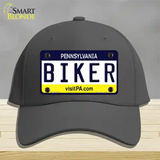 Biker Pennsylvania State Novelty License Plate Hat Cotton / Charcoal