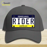 Rider Pennsylvania State Novelty License Plate Hat Cotton / Charcoal
