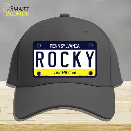 Rocky Pennsylvania State Novelty License Plate Hat Cotton / Charcoal