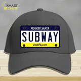 Subway Pennsylvania State Novelty License Plate Hat Cotton / Charcoal