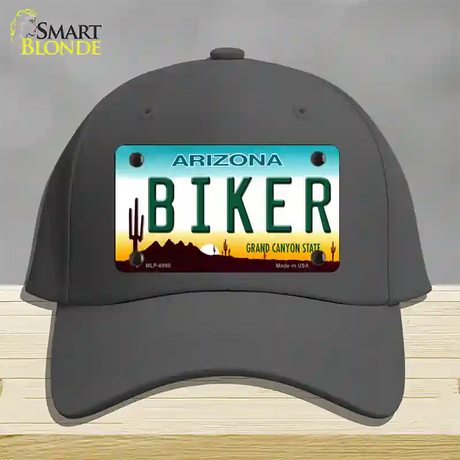 Arizona Biker Novelty License Plate Hat Cotton / Charcoal