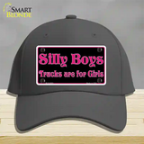 Silly Boys Trucks For Girls Novelty License Plate Hat Cotton / Charcoal