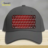 Red White Anchor Oil Rubbed Novelty License Plate Hat Cotton / Charcoal