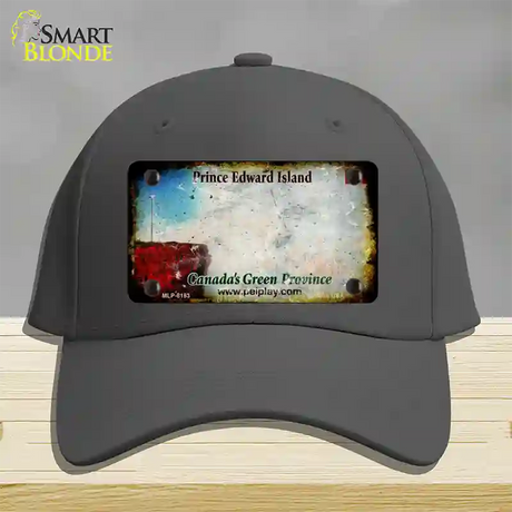 Prince Edward Island Rusty Blank Novelty License Plate Hat Cotton / Charcoal