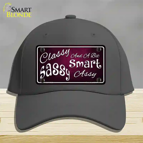 Classy Sassy Novelty License Plate Hat Cotton / Charcoal