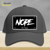 Nope Not Today Novelty License Plate Hat