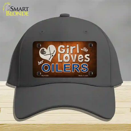 This Girl Loves Her Oilers Novelty License Plate Hat Cotton / Charcoal