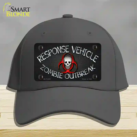 Response Vehicle Novelty License Plate Hat Cotton / Charcoal